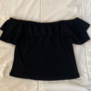 Zara off the shoulder crop top